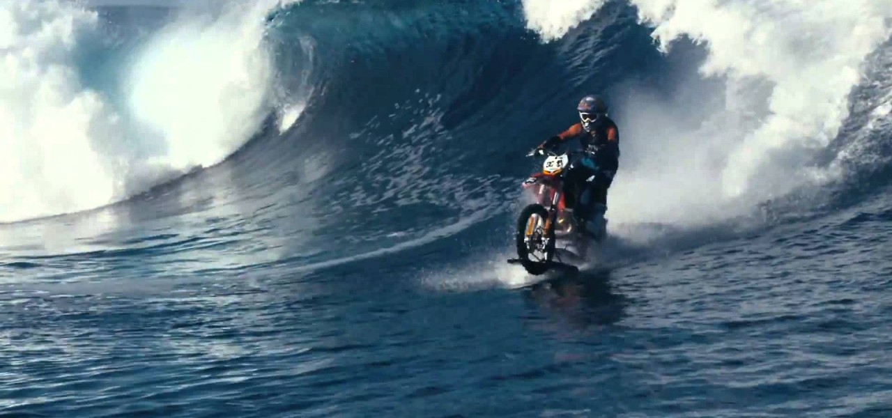 Making surfing on your motorbike